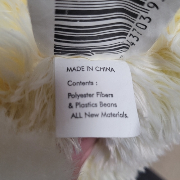 Yellow Bunny Rabbit Plush Animal Toy With Yellow Plaid Bow Laying Walmart 13" - Picture 3 of 7